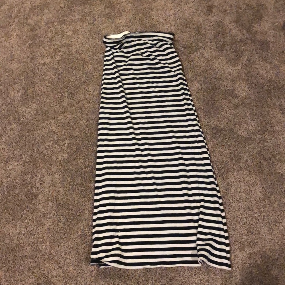 Black and white dress or skirt.